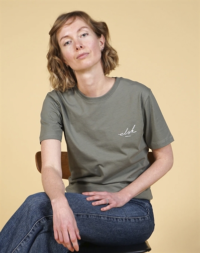 Elsk - Signed Basic Womens Casual T-shirt - Castor Gray